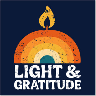 Light & Gratitude – Retro Flame Design Posters and Art