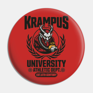 Krampus University Parody Pin