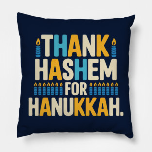 Thank HaShem for Hanukkah – Colorful Candle Design Pillow