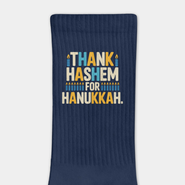 Thank HaShem for Hanukkah – Colorful Candle Design by Thank HaShem