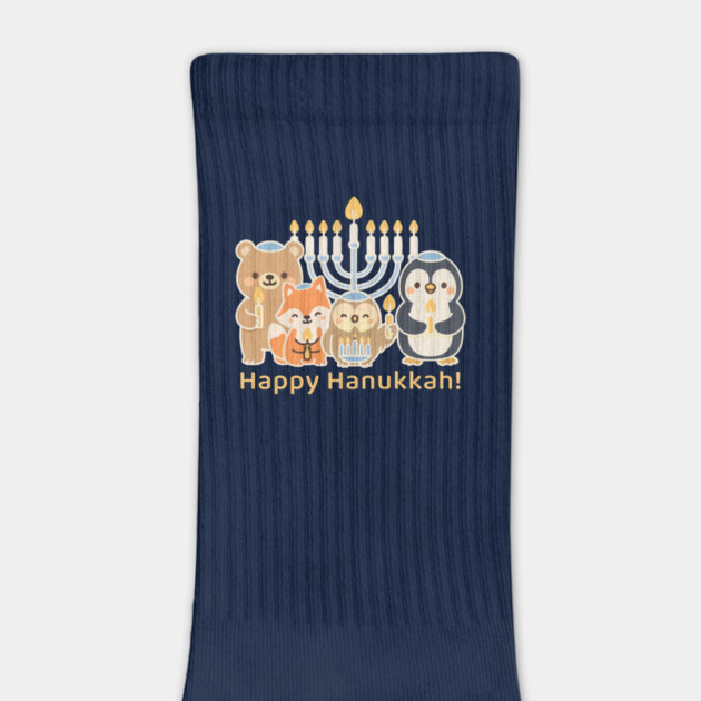 Happy Hanukkah – Cute Animal Menorah Design by Thank HaShem