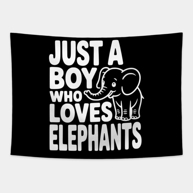 Just a Boy Who Loves Elephants Tapestry by Frank Ring