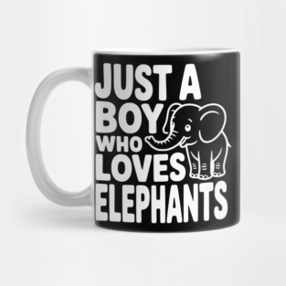 Just a Boy Who Loves Elephants Mug