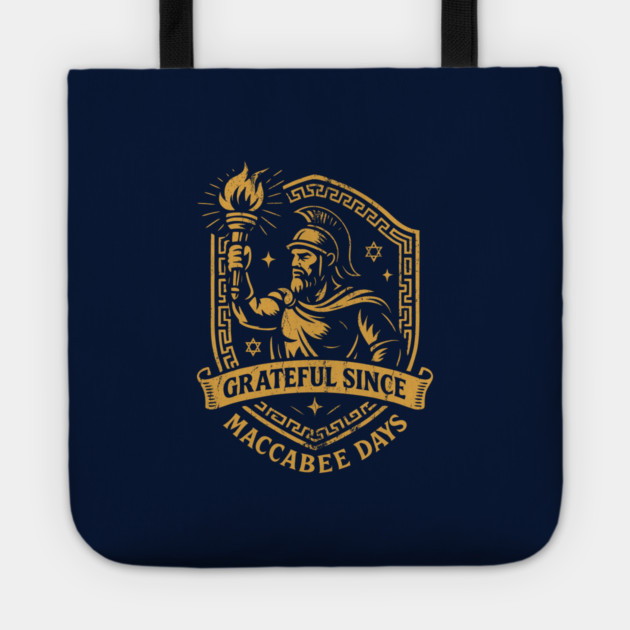 Grateful Since Maccabee Days – Maccabee Warrior Emblem Tote by Thank HaShem