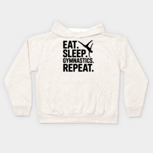 Eat. Sleep. Gymnastics. Repeat. Kids Hoodie