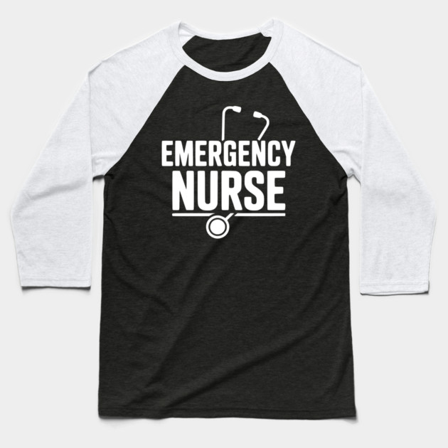 Emergency Nurse Baseball T-Shirt by Frank Ring