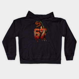 T-Rex 67 Lava design Kids Hoodie