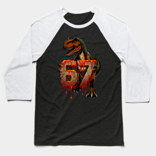 T-Rex 67 Lava design Baseball T-Shirt