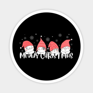 Cute Meowy Christmas Cats Magnet