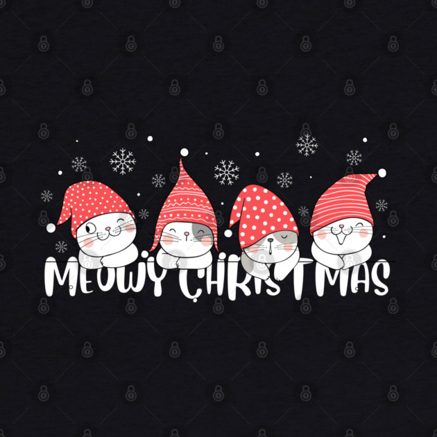 Cute Meowy Christmas Cats by Creatifly Graphic Tees