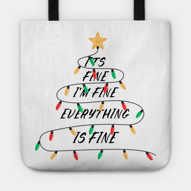 Minimalist Christmas Light Tree with Golden Star Topper Tote by Creatifly Graphic Tees