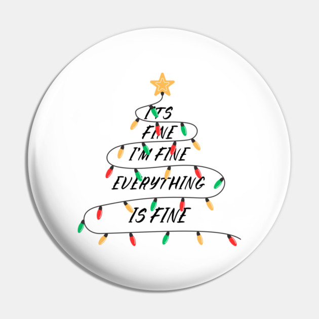 Minimalist Christmas Light Tree with Golden Star Topper Pin by Creatifly Graphic Tees