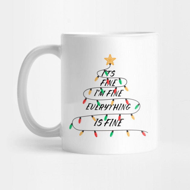 Minimalist Christmas Light Tree with Golden Star Topper by Creatifly Graphic Tees