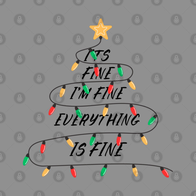 Minimalist Christmas Light Tree with Golden Star Topper by Creatifly Graphic Tees