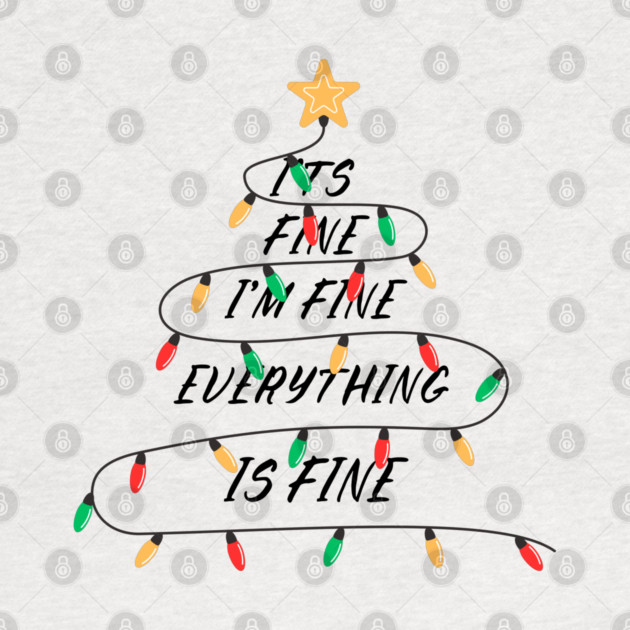 Minimalist Christmas Light Tree with Golden Star Topper by Creatifly Graphic Tees