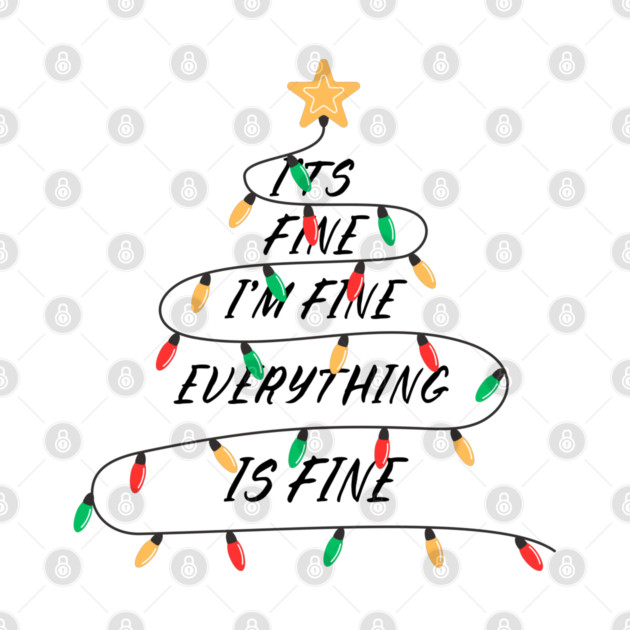 Minimalist Christmas Light Tree with Golden Star Topper by Creatifly Graphic Tees