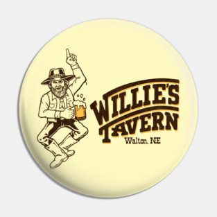 Willie's Tavern Retro Defunct Dive Bar Nebraska Pin