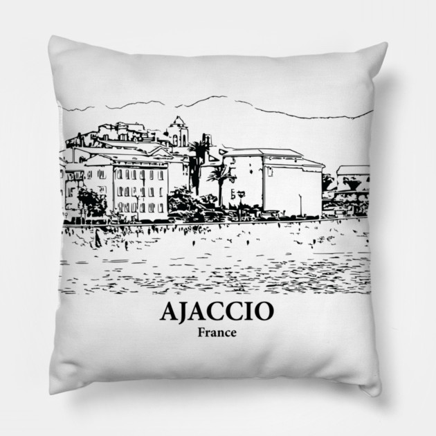 Ajaccio - France Pillow by Lakeric