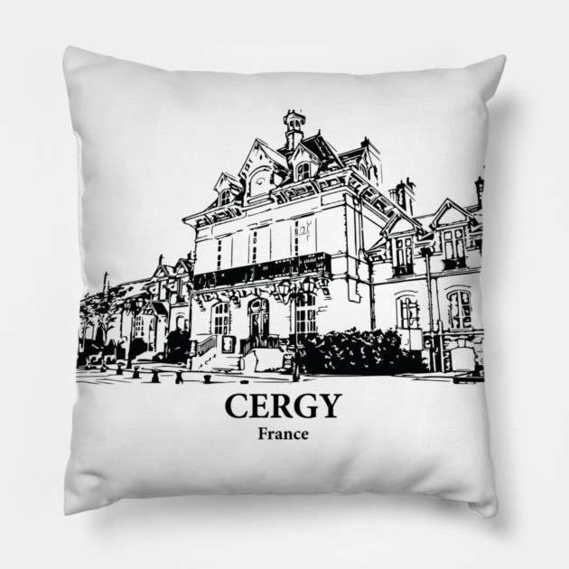 Cergy - France Pillow by Lakeric