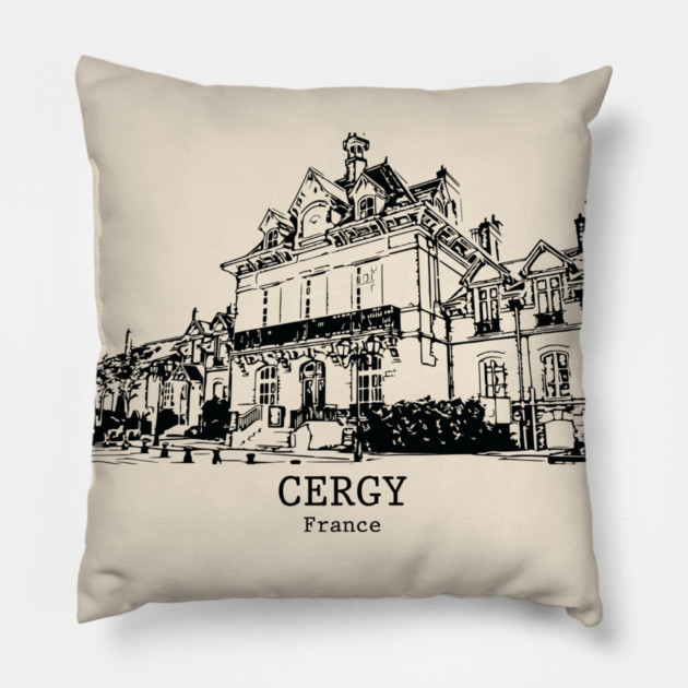 Cergy - France Pillow by Lakeric