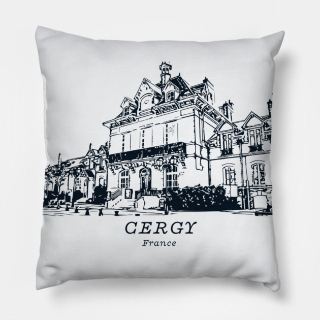 Cergy - France Pillow by Lakeric