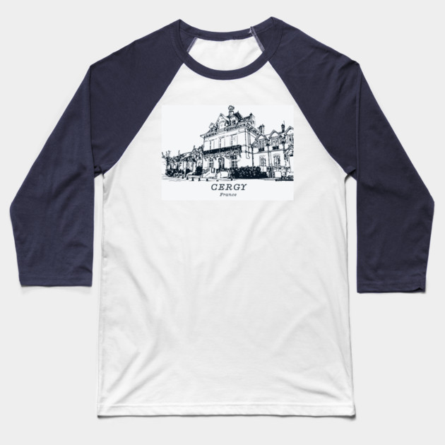 Cergy - France Baseball T-Shirt by Lakeric
