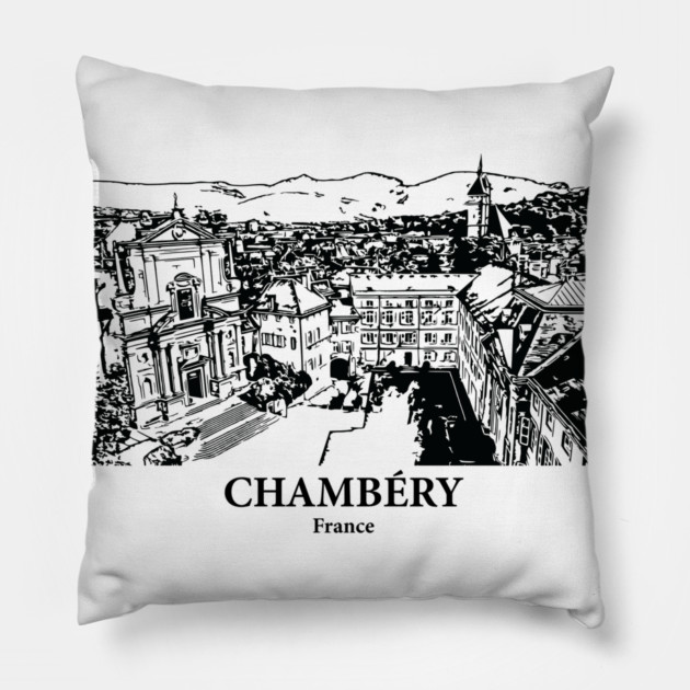 Chambéry - France Pillow by Lakeric