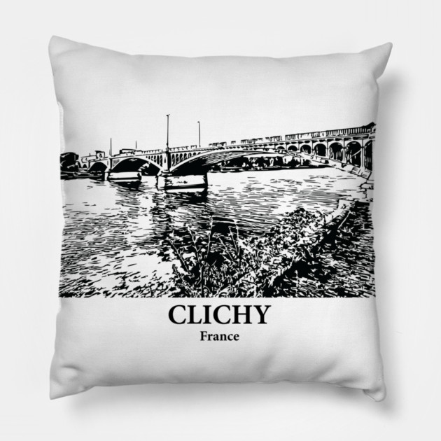 Clichy - France Pillow by Lakeric