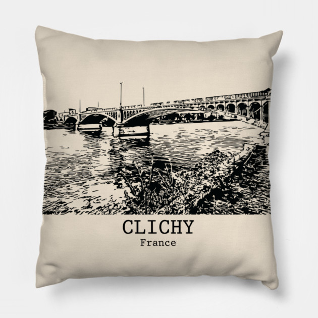 Clichy - France Pillow by Lakeric