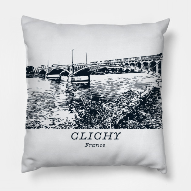Clichy - France Pillow by Lakeric