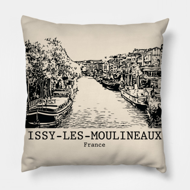 Issy-les-Moulineaux - France Pillow by Lakeric