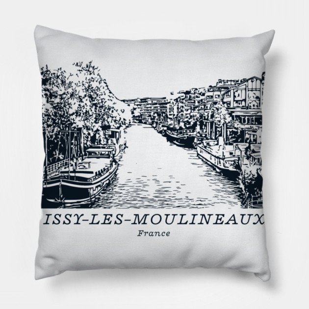 Issy-les-Moulineaux - France Pillow by Lakeric