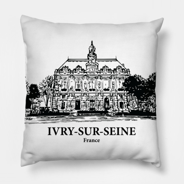 Ivry-sur-Seine - France Pillow by Lakeric
