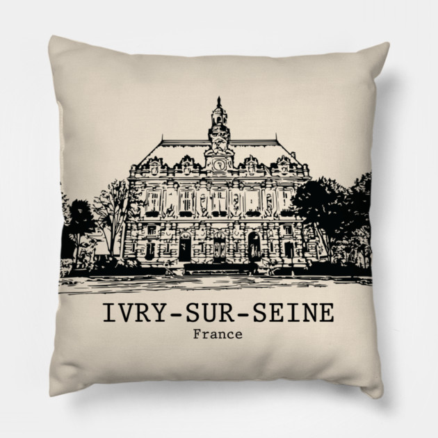 Ivry-sur-Seine - France Pillow by Lakeric