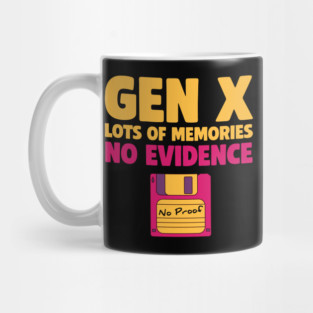 Retro Floppy Disk Humor – Gen X No Proof Mug