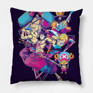 one piece anime - straw hat pirates Pillow