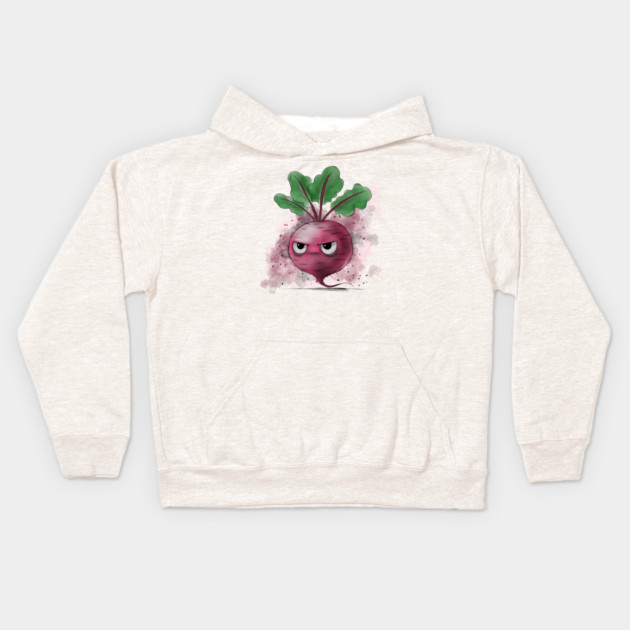 Grumpy Beet Kids Hoodie by H. R. Sinclair