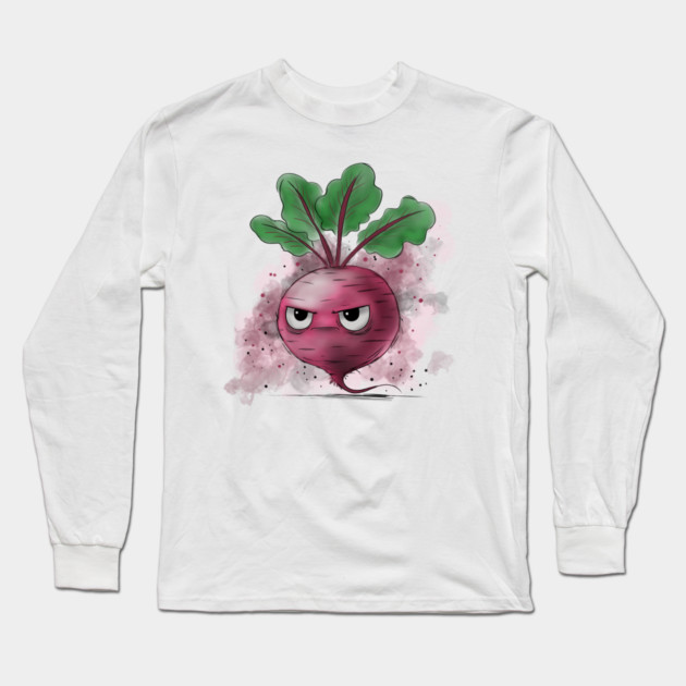 Grumpy Beet Long Sleeve T-Shirt by H. R. Sinclair