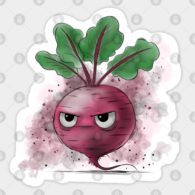 Grumpy Beet Sticker by H. R. Sinclair