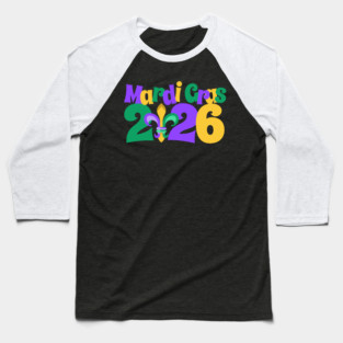 Mardi Gras 2026 fleur-de-lis Baseball T-Shirt