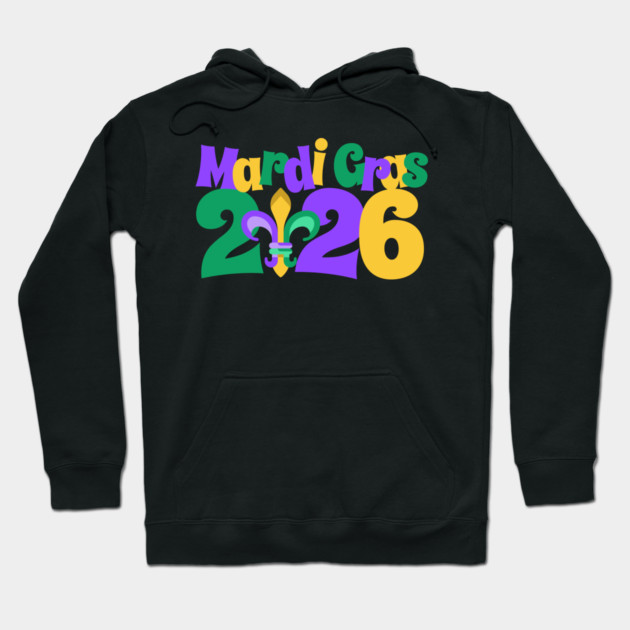 Mardi Gras 2026 fleur-de-lis Hoodie by HolidayBug
