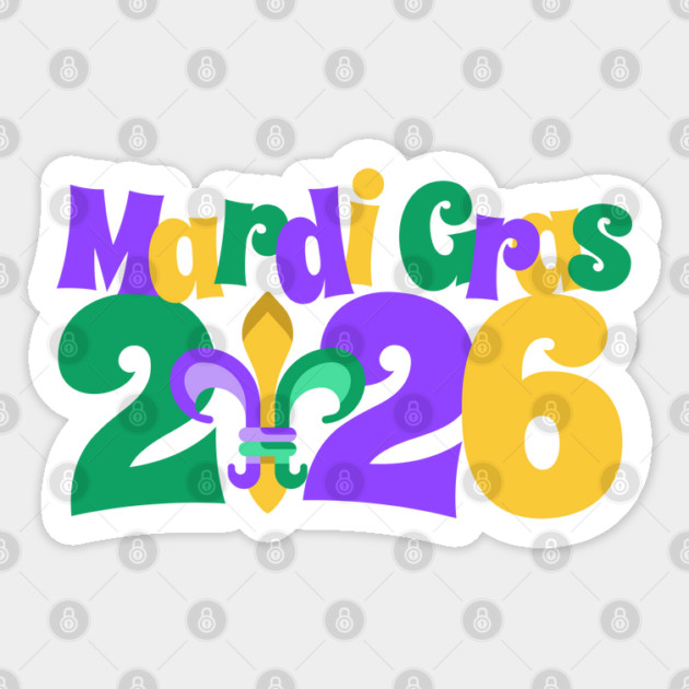Mardi Gras 2026 fleur-de-lis Sticker by HolidayBug