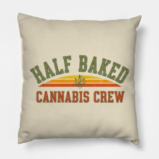 Marijuana Leaf Emblem Tee - Classic Half Baked Club Pillow