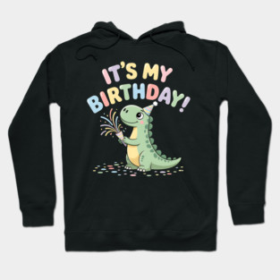 It’s My Birthday Dino – Cute Dinosaur Party Popper Kids Birthday Hoodie