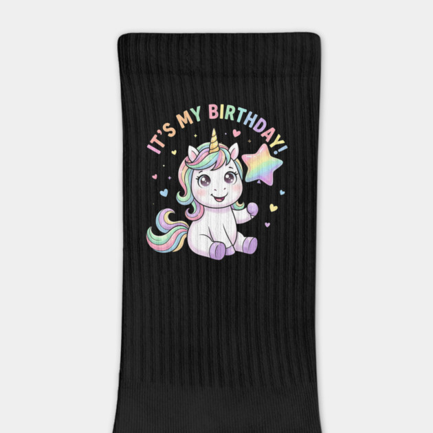 It’s My Birthday Unicorn – Cute Star Balloon Girls Birthday by ArtistTee ⭐⭐⭐⭐⭐