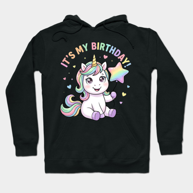 It’s My Birthday Unicorn – Cute Star Balloon Girls Birthday Hoodie by ArtistTee ⭐⭐⭐⭐⭐