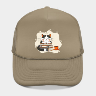 Blissful Bookworm Cat Hat