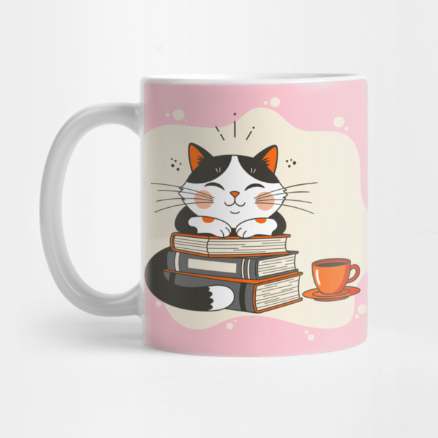 Blissful Bookworm Cat by enrynz