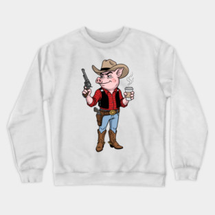 Pig Gunslinger Crewneck Sweatshirt