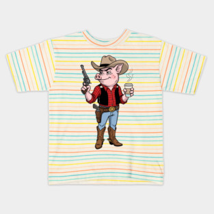 Pig Gunslinger Kids T-Shirt